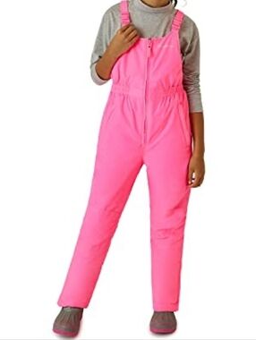 Girl's Eddie Bauer Snow Bibs Bright Pink Size 10-12